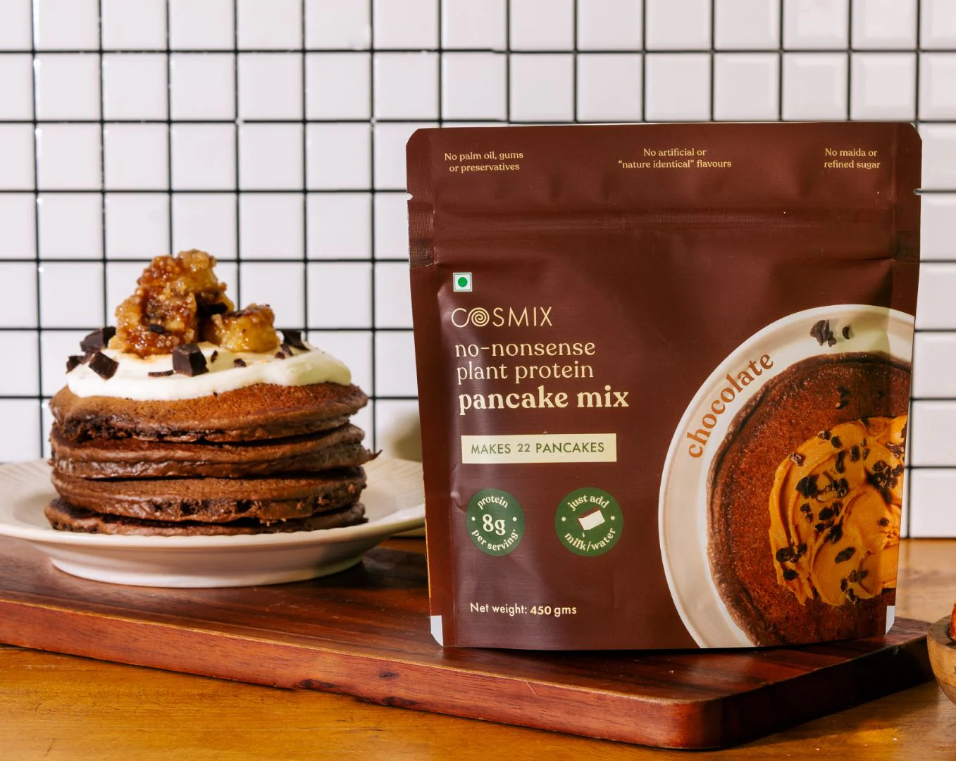 No-Nonsense Plant Protein Pancakes -  Chocolate - Image 6