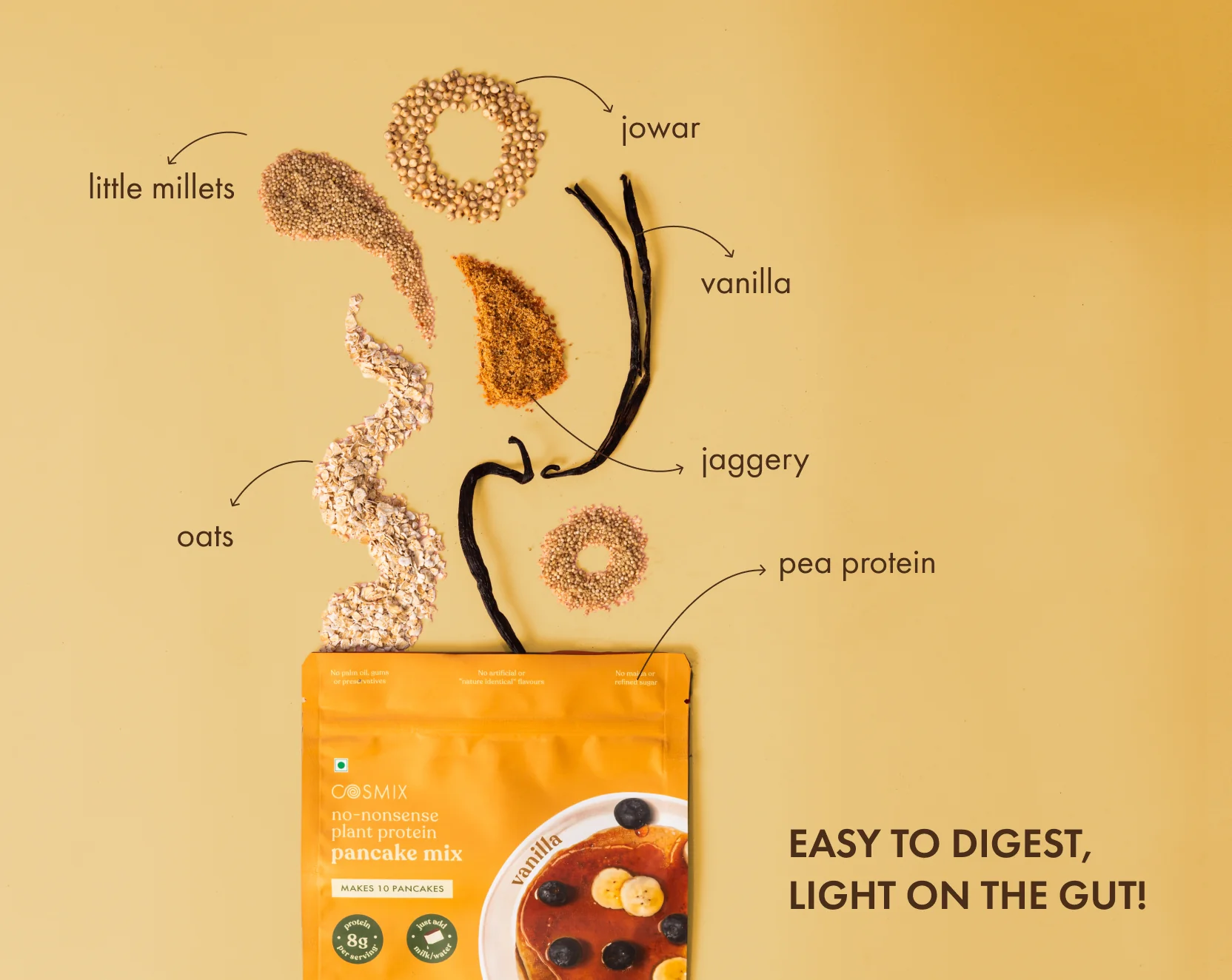 No-Nonsense Plant Protein Pancakes - Vanilla - Image 3