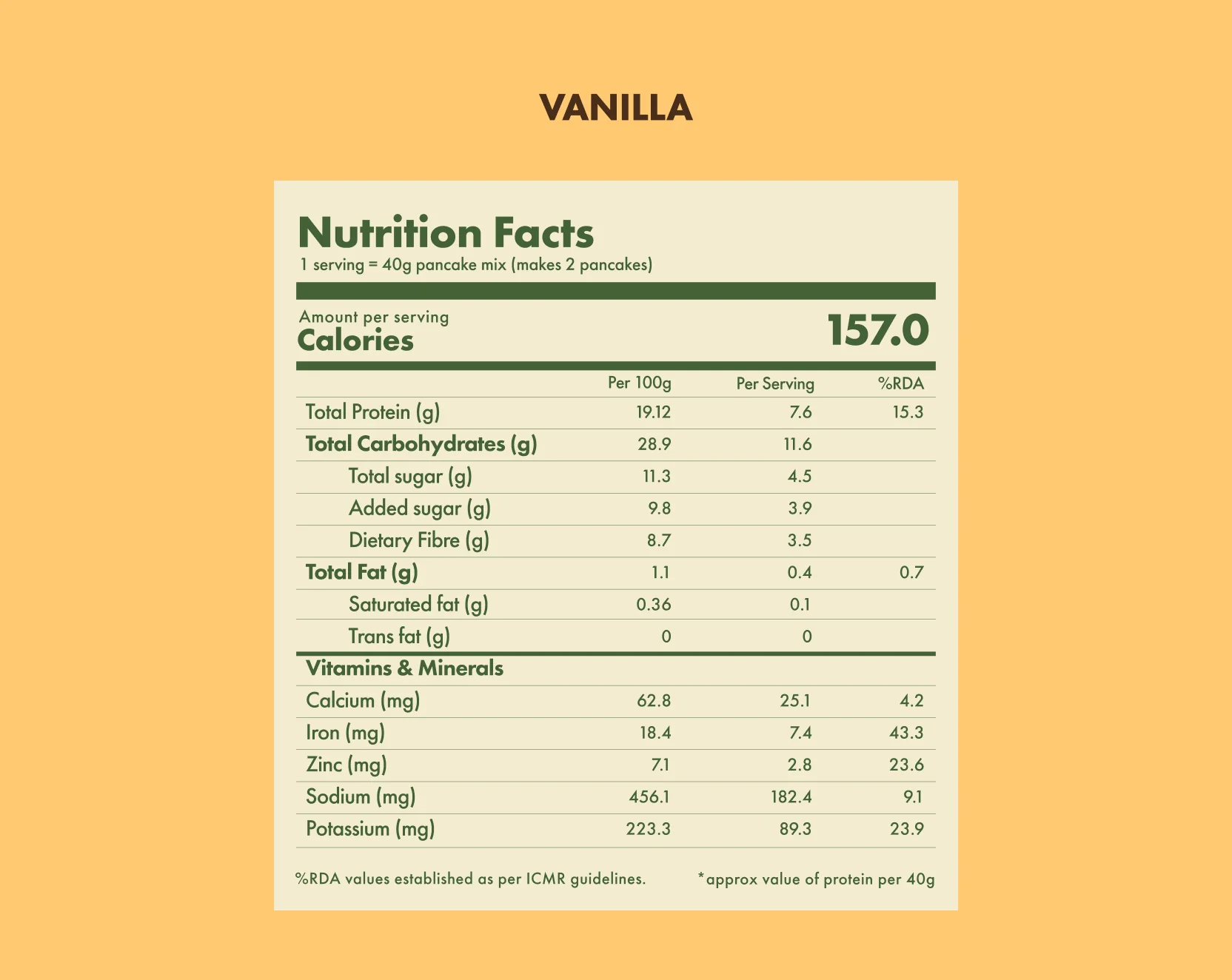 No-Nonsense Plant Protein Pancakes - Vanilla - Image 5