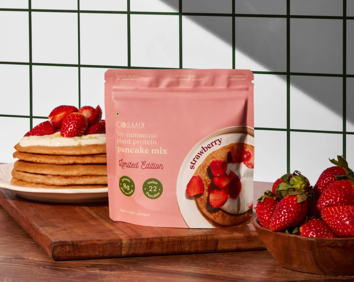 No-Nonsense Plant Protein Pancakes - Strawberry - Image 5